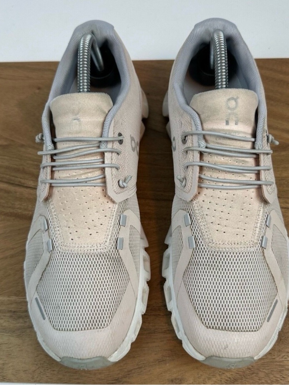 On Running Women's Cloud Sneakers - Pale Pink and Light Gray - Picture 2 of 5
